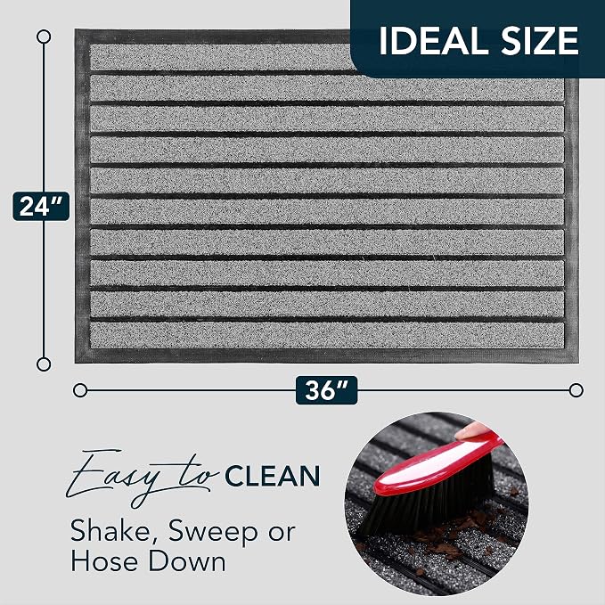 ubdyo Extra Durable Door Mat Outside Entrance | Dirt Trapping, Non-Slip Backing - Image 2