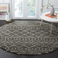 SAFAVIEH Arizona Shag Collection 5'1" Round Brown / Ivory ASG741B Moroccan Non-Shedding Living Room Bedroom Dining Room Entryway Plush 1.6-inch Thick Area Rug