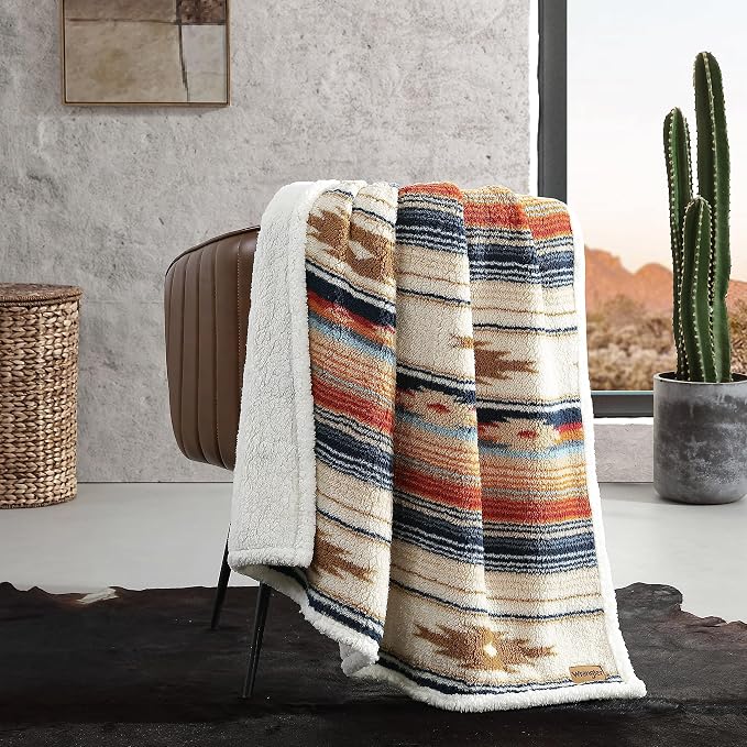 Wrangler - Throw Blanket with Sherpa Reverse, Super Soft Plush Bedding - Image 2