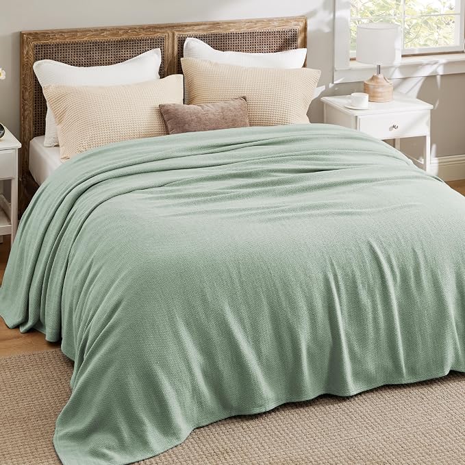 Bedsure GentleSoft 100% Cotton Large Blanket Oversized King - Image 5